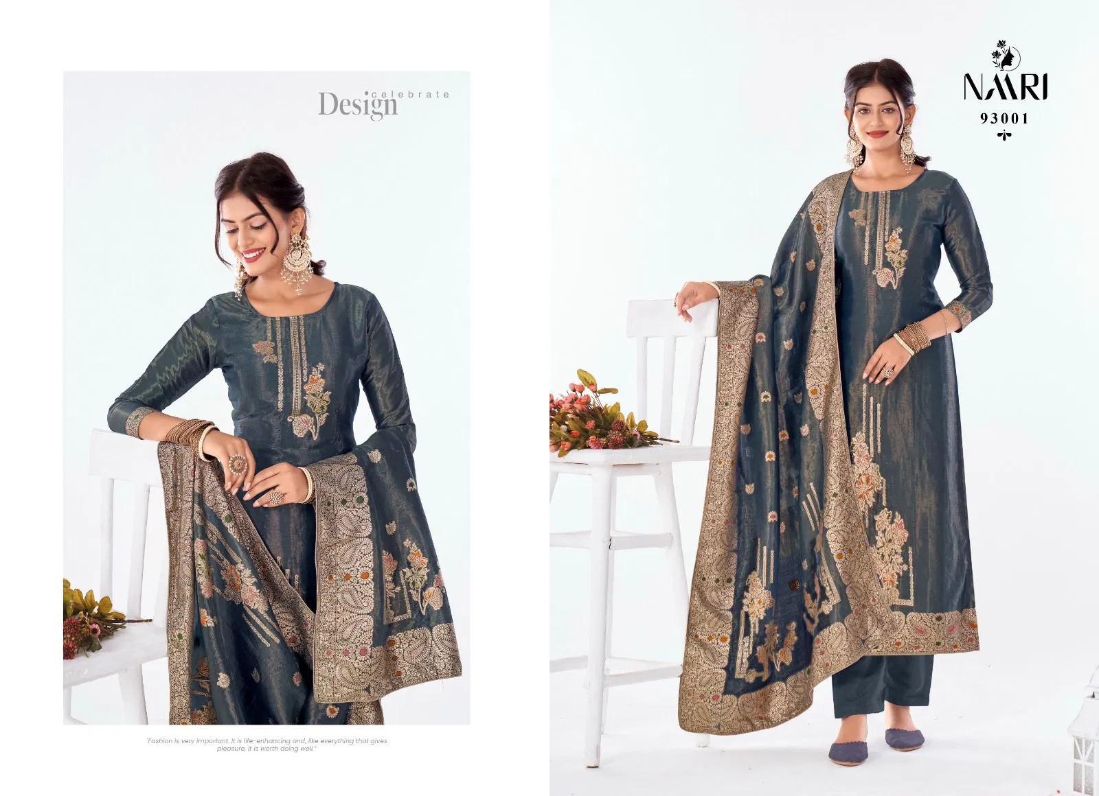 Nusarat By Naari Simer Jacquard Designer Salwar Suits Wholesale Price In Surat
